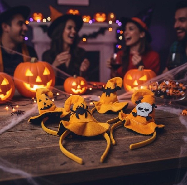 Producto - Sombreritos de bruja naranja sombrero gorro