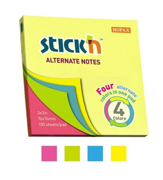 Producto - NOTA-AD STICKN 76x76mm. NEON