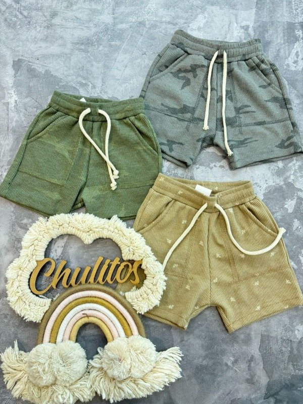 Producto - Short waffle estampado bebe varon