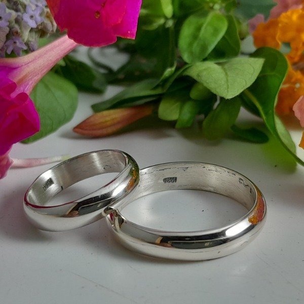 Producto - Anillos de plata 925 par de Alianza