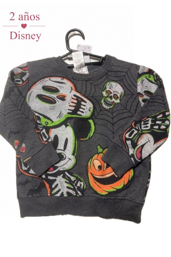 Producto - Buzo gris estampado Halloween Disney 100 - 0