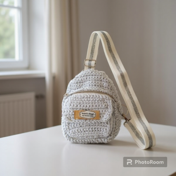 Producto - mochibandolera pastel gris celeste