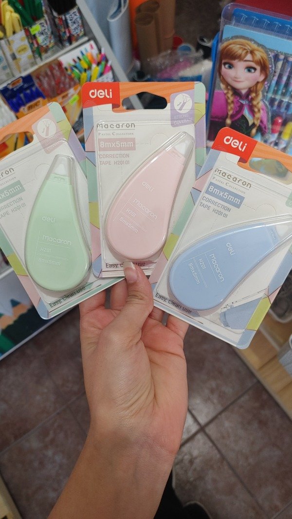 Producto - Cinta Correctora Deli X 5 Mts Macaron Pastel