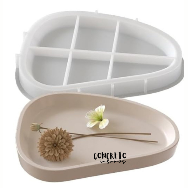 Producto - MOLDE DE SILICONA BANDEJA PIEDRA DE RIO MEDIANA