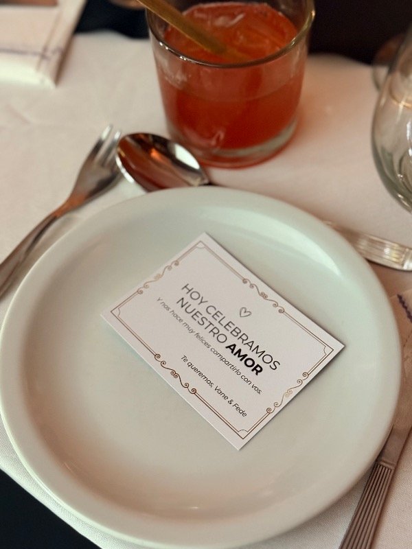 Producto - Tarjetas de mesa con mensaje personalizado