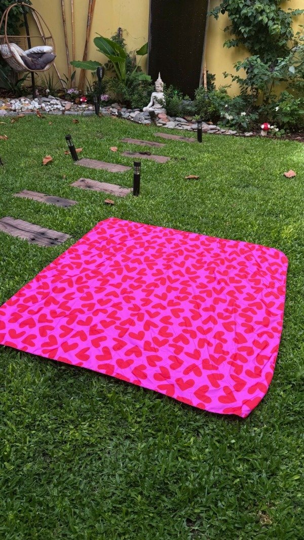 Producto - Lona corazones rosas