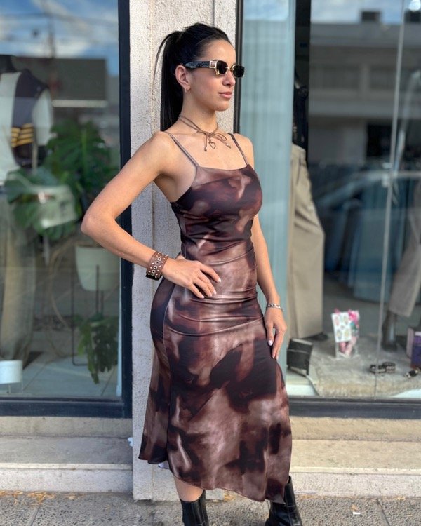 Producto - Vestido Largo Batik Marrón