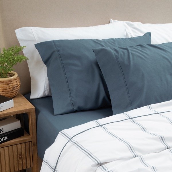 Producto - JUEGO DE SÁBANAS ESTAMPADAS SUPER SUAVE COLOR AZUL