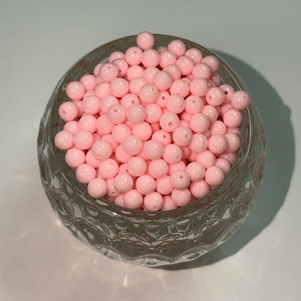 Producto - PERLA PLASTICA ROSA  6mm x25g