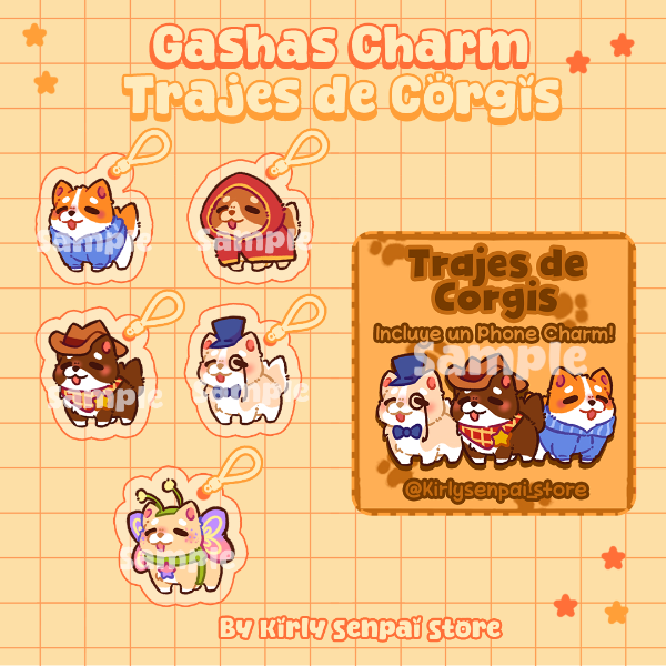 Producto - Gasha Charm Trajes de Corgis