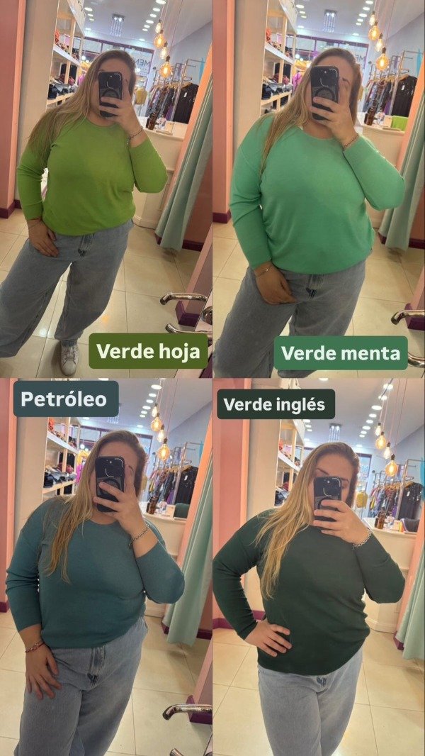 Producto - Sweater básico hilo (verdes)