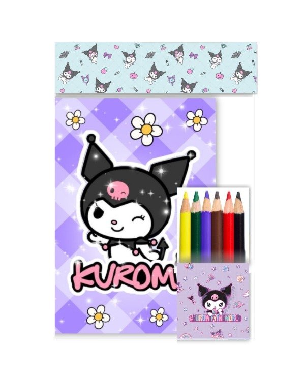 Producto - Librito para colorear con  lápices de colores - KUROMI
