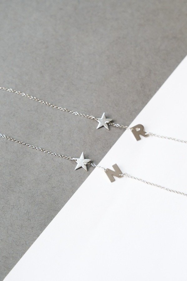 Producto - Pulsera inicial con estrella o corazon