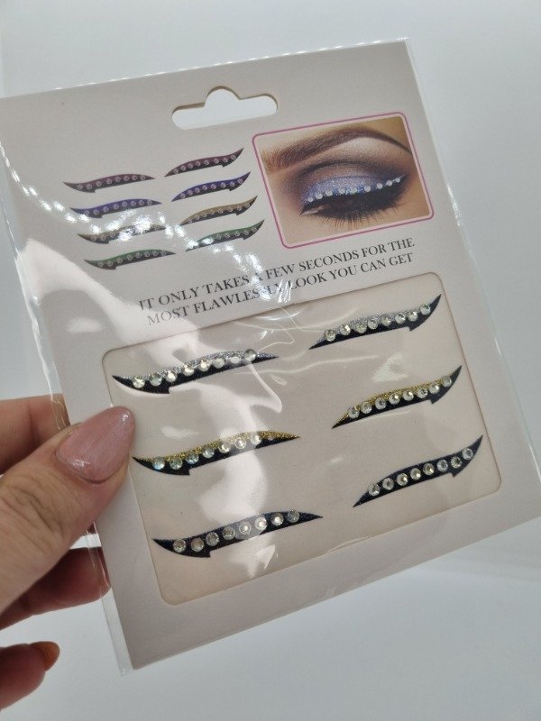 Producto - Blister delineados autoadhesivos glitter strass x3 pares 005