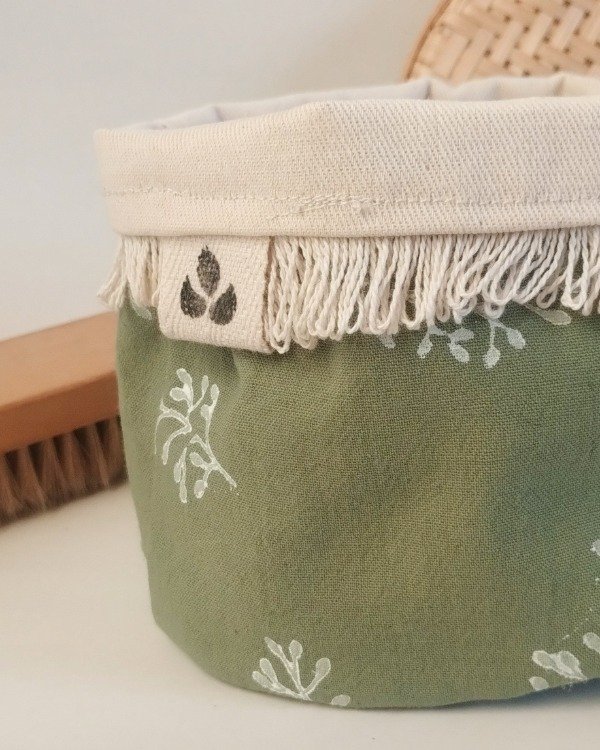 Producto - Organizador Sarah - Estampado Artesanal (verde palta) - 1
