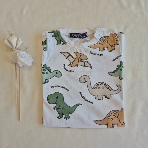 Producto - Remera dinos blanca