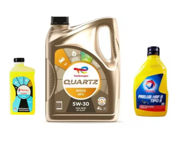 Producto - Aceite Total 5w30 + Refri Amarillo + Liq de frenos