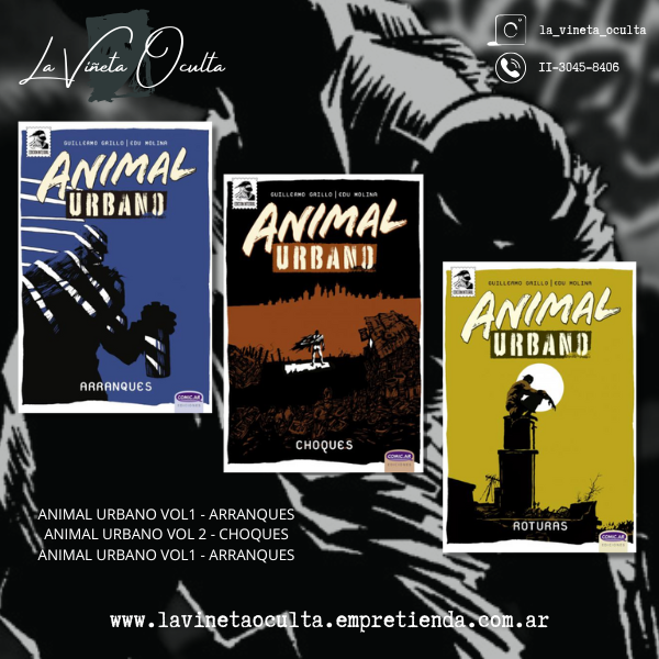 Producto - ANIMAL URBANO VOL 1, 2 Y 3 - Guillermo Grillo Y Edu Molina