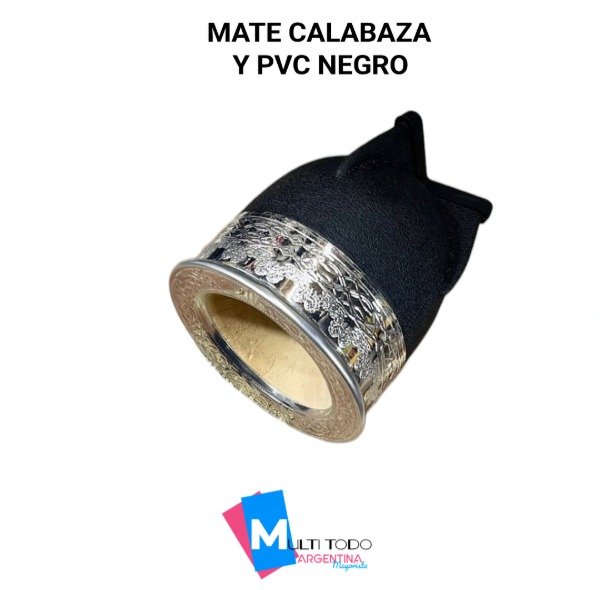 Producto - MATE CALABAZA Y PVC NEGRO
