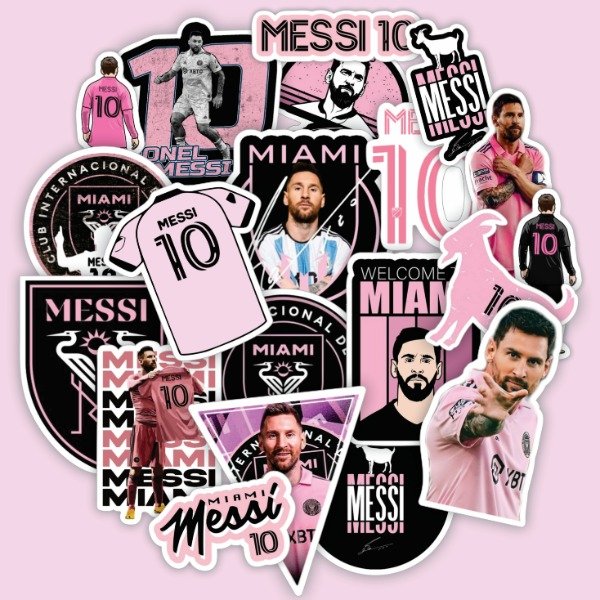 Producto - Pack 20 Stickers Vinilo Uv Premium - Messi Inter