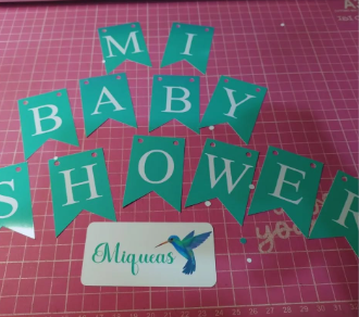 Producto - Banderines personalizados, decora con ternura y color. (Plancha A4) - 6