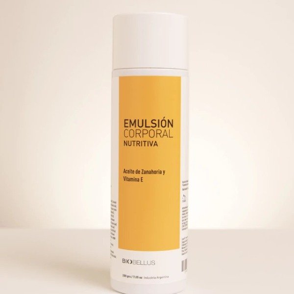 Producto - Emulsión nutritiva con aceite de zanahoria y vitamina E x 200gr