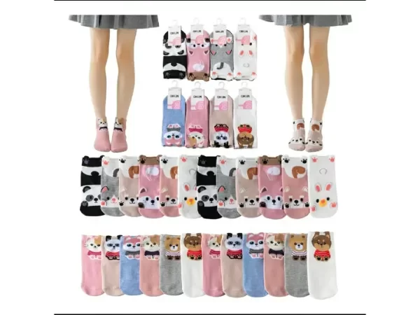 Producto - 3351 - Soquetes Dama Animalitos x Docena - 0