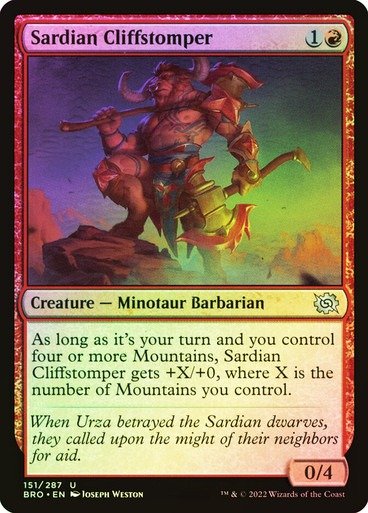 Producto - Sardian Cliffstomper Foil  The Brothers' War