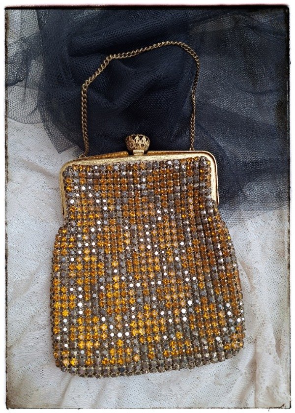Producto - Cartera de Fiesta Dorada de strass