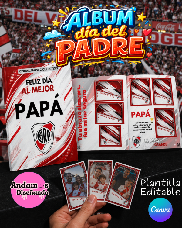 Producto - ÁLBUM DE FIGURITAS DEL DÍA DEL PADRE. VERSIÓN RIVER PLATE