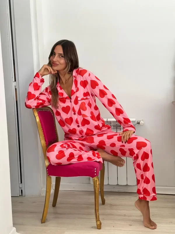 Producto - Camisero Corazones Rojo Rosa