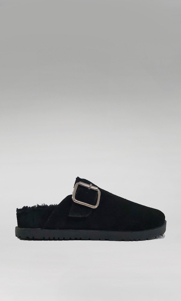 Producto - ZUECO NISSA GAMUZA NEGRO