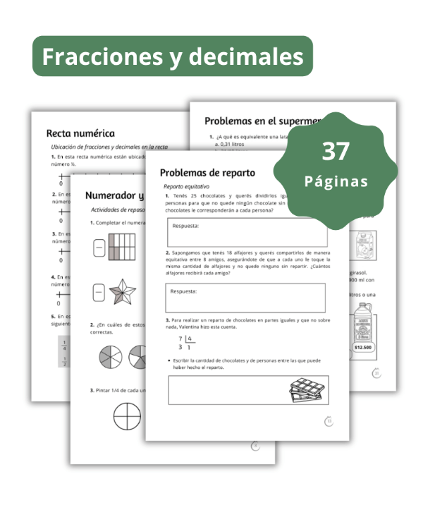 Producto - Fracciones y decimales - 1