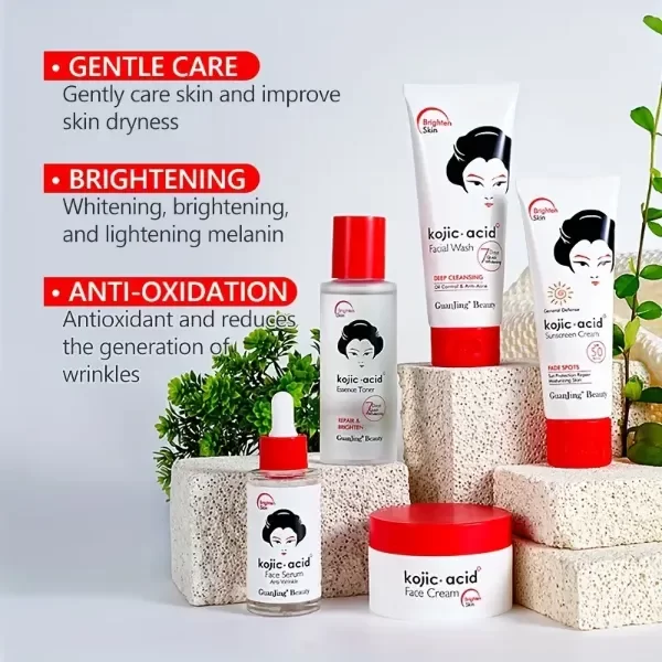 Producto - Skin Care Series 5 Piece Set Kojic Acid - GuanJing Beauty