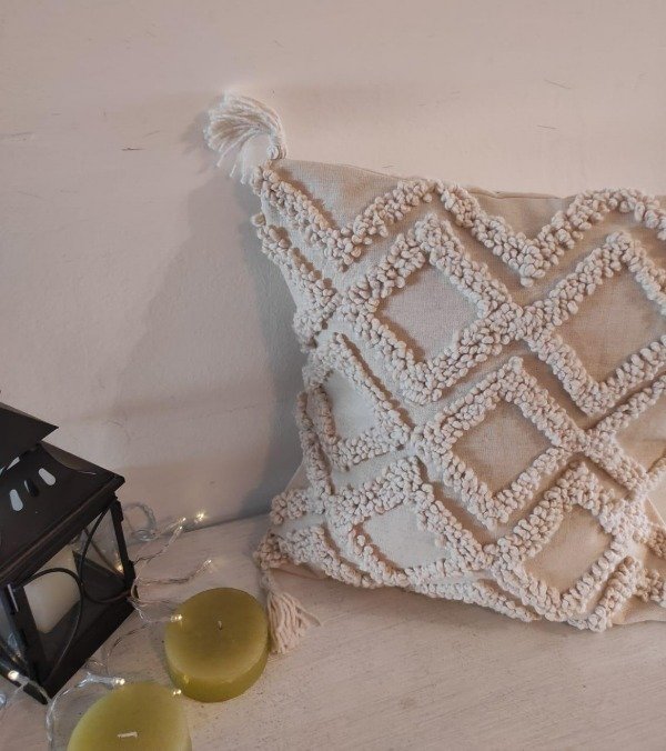 Producto - Funda de Almohadón Bordado Rombos