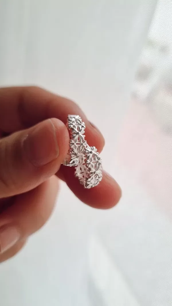 Producto - Argollitas destellos plata 925