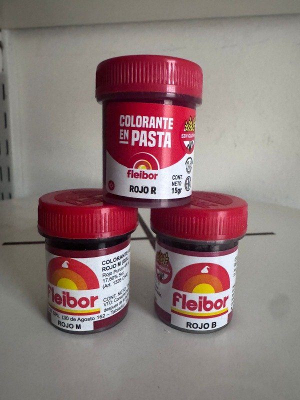 Producto - Colorante en Pasta Fleibor Rojo x 15 gr