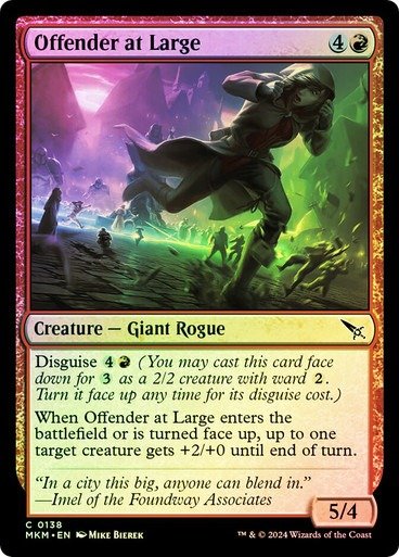 Producto - Offender at Large Foil  Ravnica: Murders at Karlov Manor