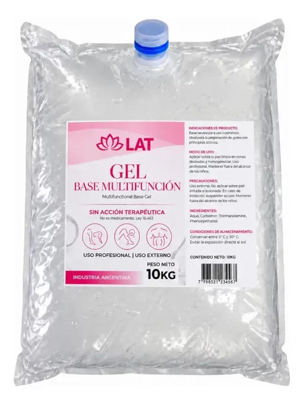 Producto - NUEVO INGRESO-SACHET GEL BASE NEUTRO 10kg LAT