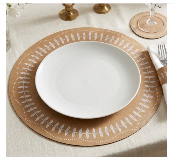 Producto - Plato de sitio + Posa vaso + Porta Servilleta/cubierto x 10un. - 0