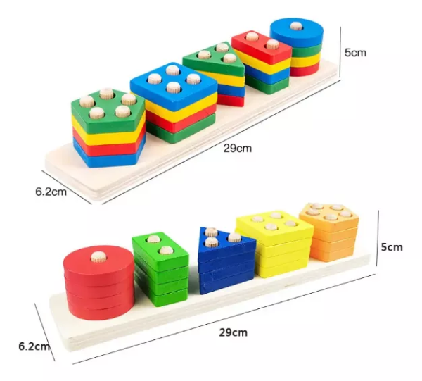 Producto - Torre geométrica con encastre matemático. - 1