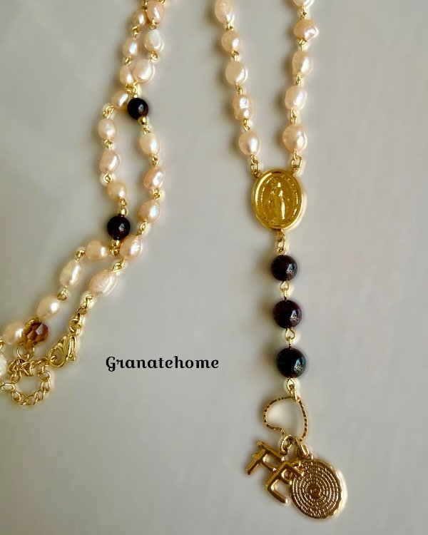 Producto - Rosario Perlas y granate - 14