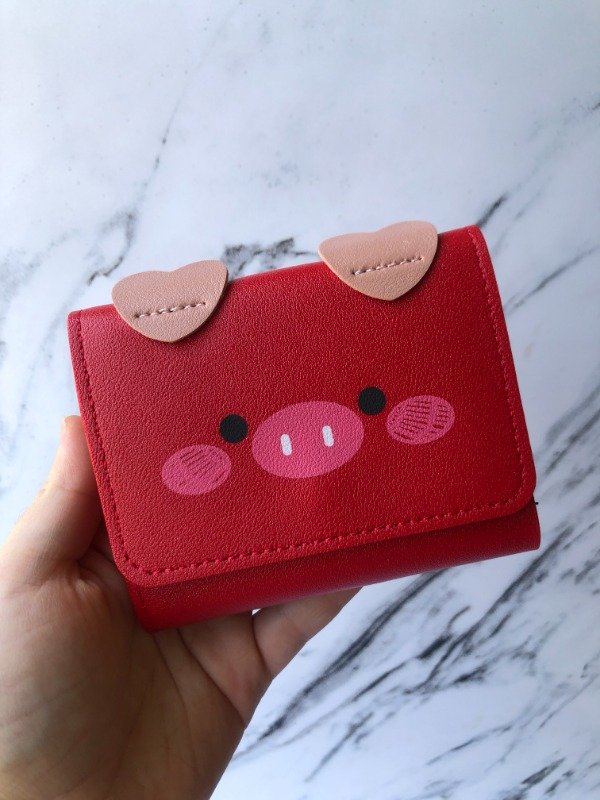Producto - Billetera pocket chanchito rojo
