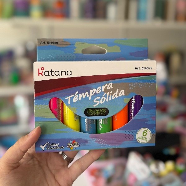Producto - Témpera Sólida KATANA x6 Neón7083