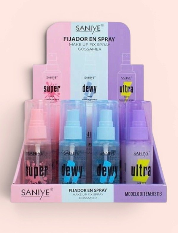 Producto - Fijador de maquillaje en spray saniye