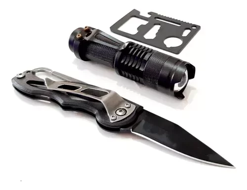 Producto - Kit Hombre Regalo Set Caja Linterna Box Men Navaja Edc Card