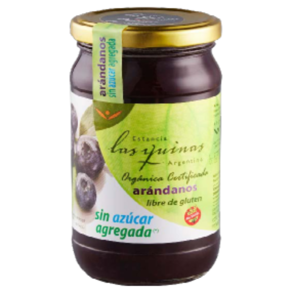 Producto - Mermelada de Arándanos orgánicos, sin azúcar agregada, 420gr - LAS QUINAS