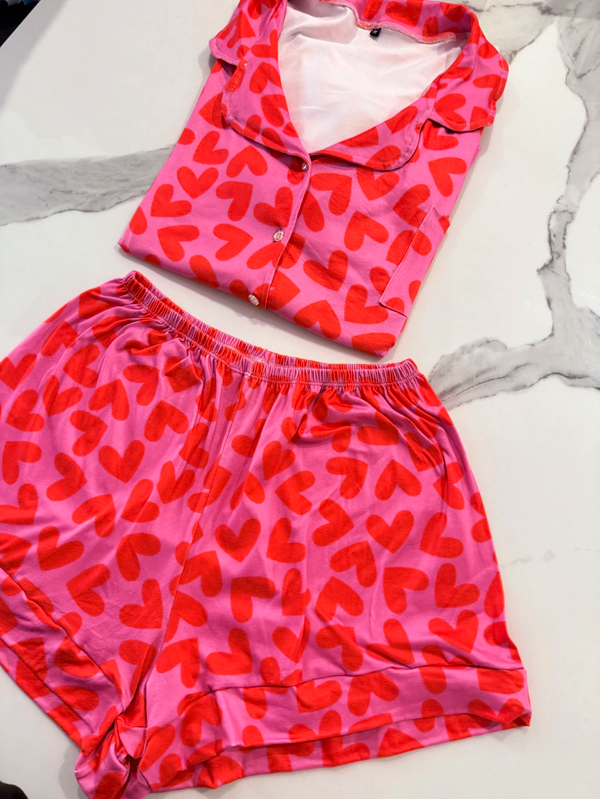 Producto - Camisero MC Corazón fucsia