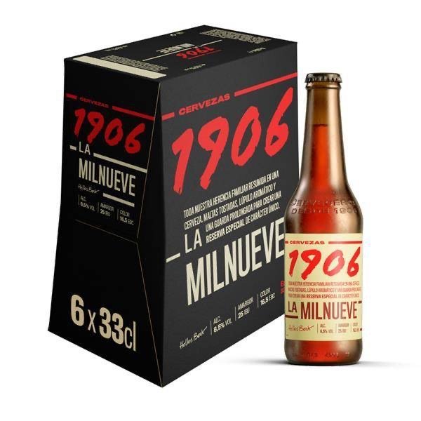 Producto - La Milnueve 1906 cerveza Estrella Galicia 330ml caja x 24 unidades