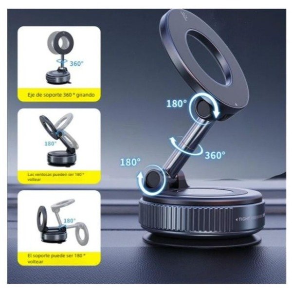 Producto - Soporte De Auto Para Celular Con Imán Gira 360 C-02